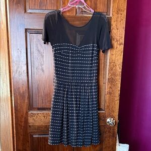 Betsey Johnson Black and White Midi Dress